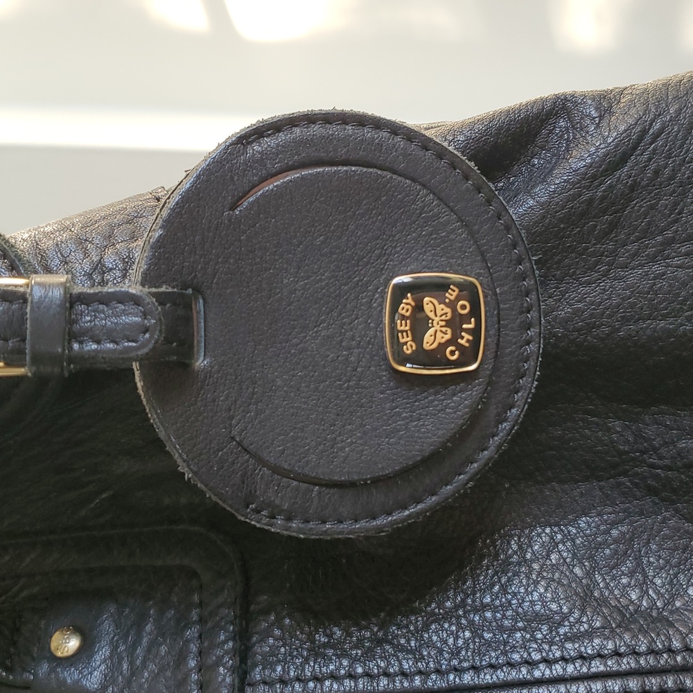 EUC See By Chloe Day Bag In Black Leather - Picture 6 of 16